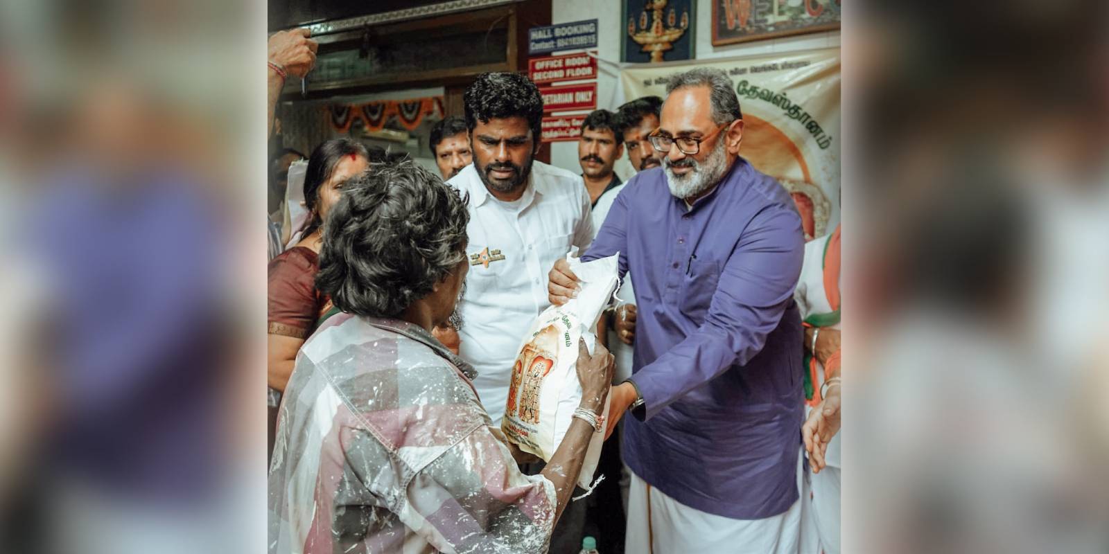 Rajeev Chandrashekar visiting flood effected Chennai