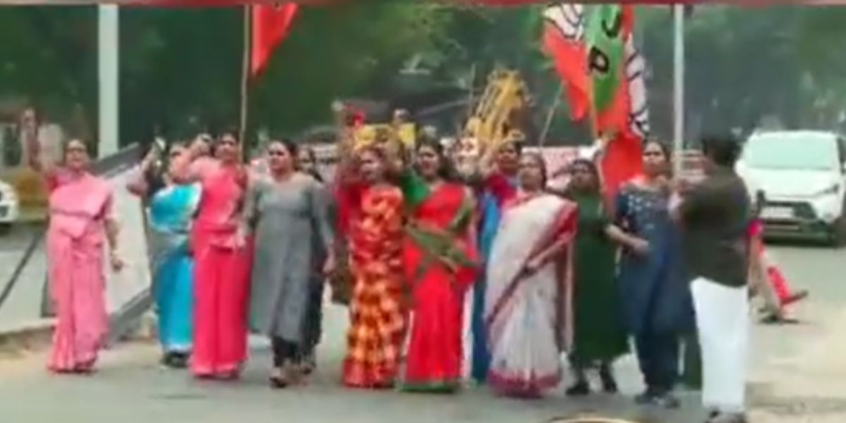 Idukki rape Mahila Morcha protest