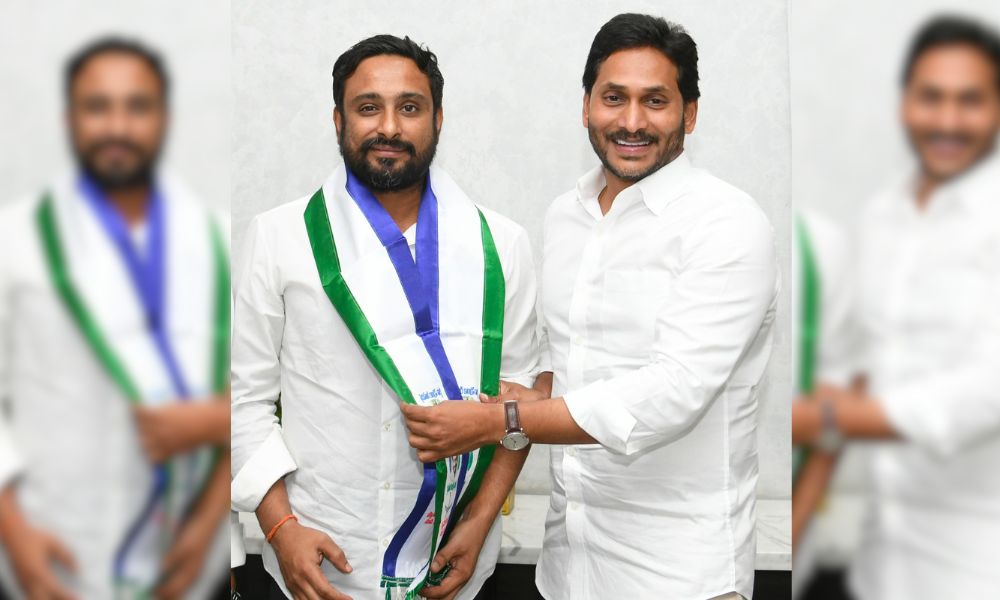 Former cricketer Ambati Rayudu with YSRCP chief and AP CM YS Jagan. Former cricketer Ambati Rayudu with YSRCP chief and AP CM YS Jagan. (Supplied)