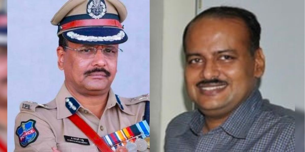 Newly appointed Intelligence officer Shivadhar Reddy, and V. Shashidhar Secretary to the CM. Newly appointed Intelligence officer Shivadhar Reddy, and V Seshadri.