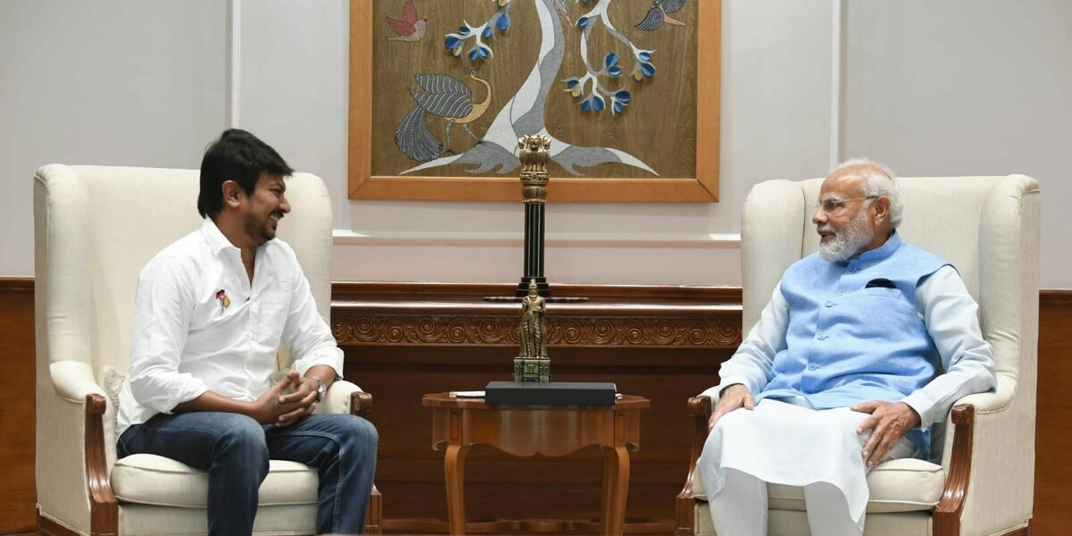 File photo of TN Sports Minister Udhayanidhi Stalin and PM Modi Khelo India tamil nadu
