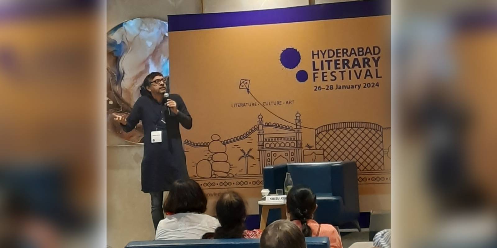 Krish Ashok at the HLF Krish Ashok at the HLF