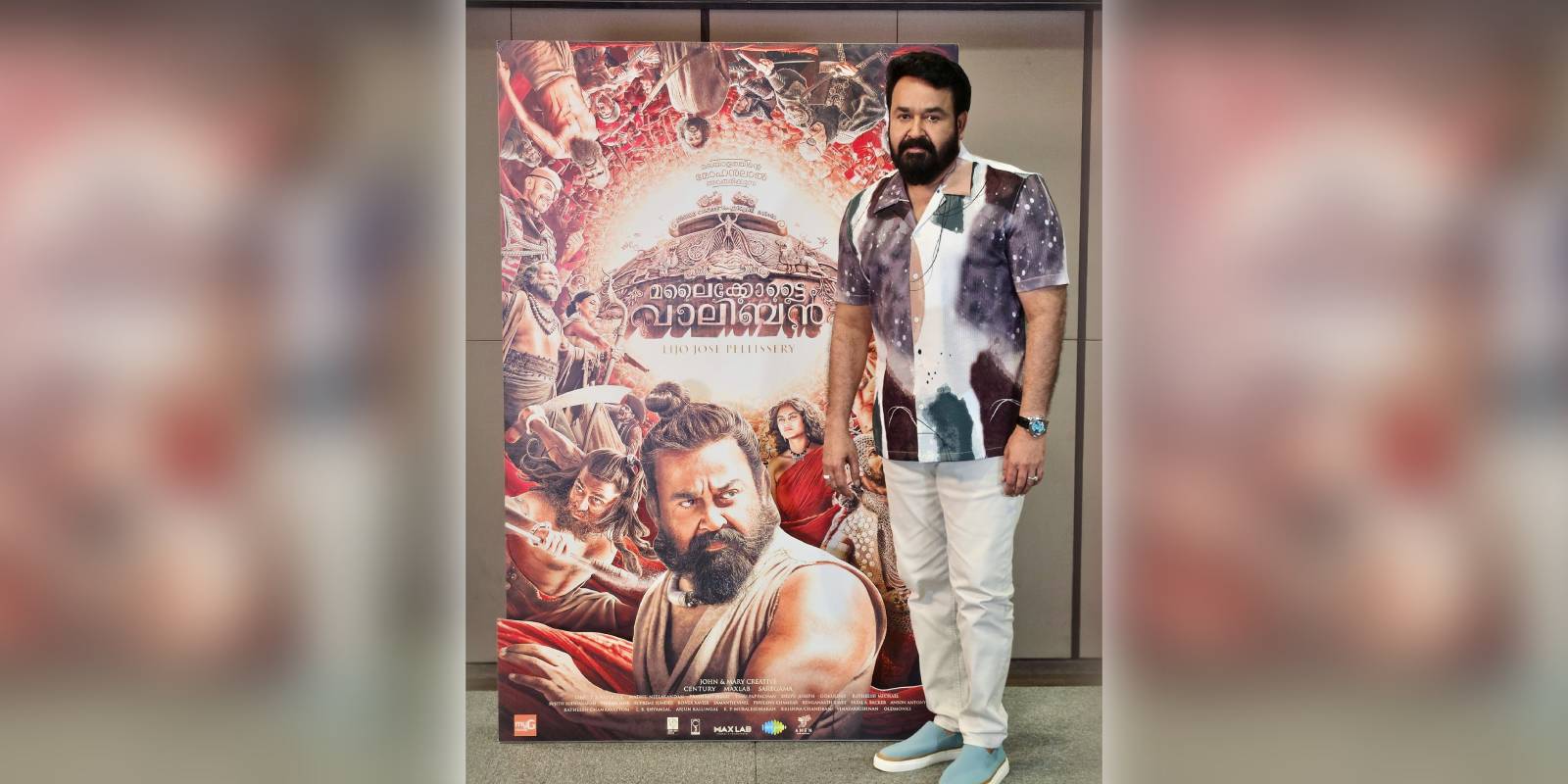 Mohanlal promoting Malaikottai Vaaliban