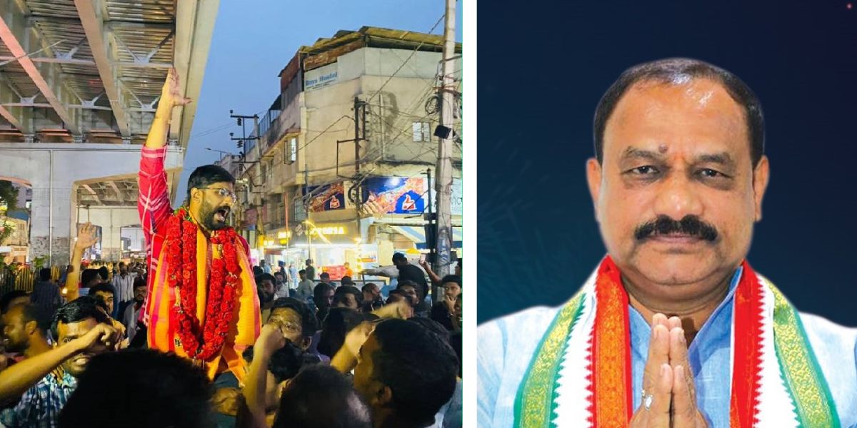 Narsing Rao and Mahesh Kumar Goud From left: Balmoori Venkat and Mahesh Kumar Goud.