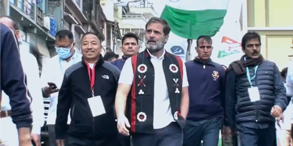 Rahul Gandi during Bharat Jodo Nyay Yatra.