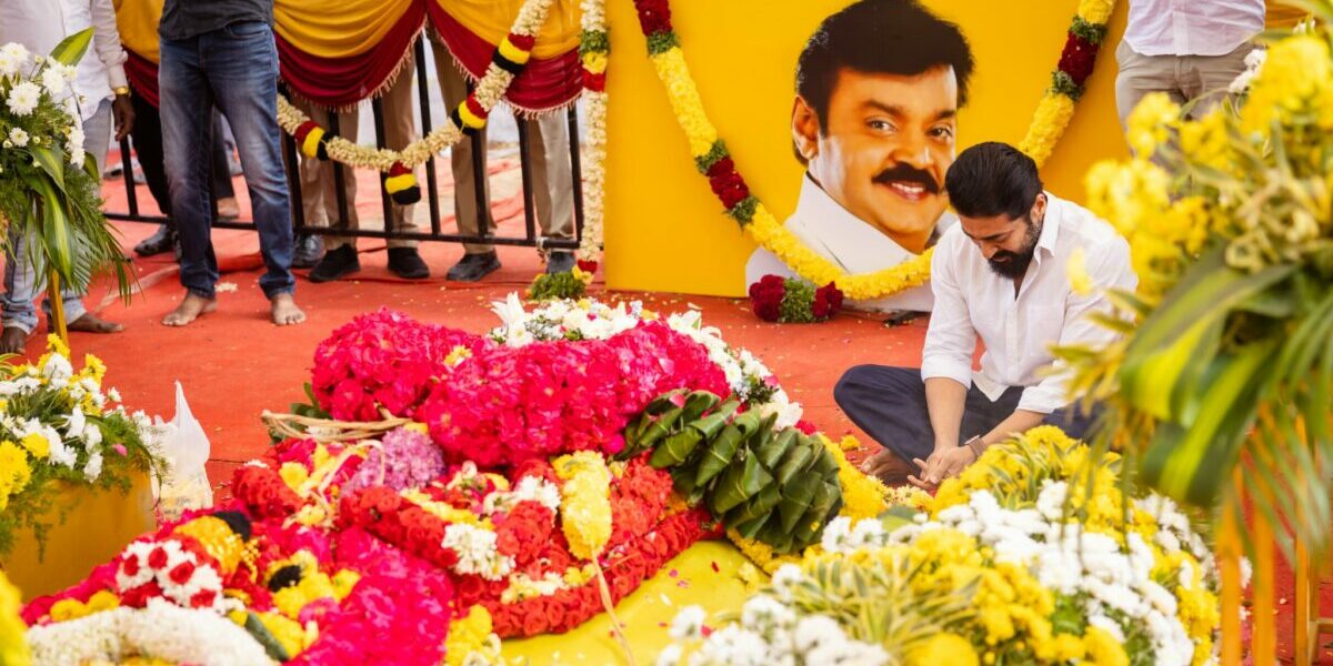 Suriya dr shiva rajkumar paid last respects to captain vijayakanth