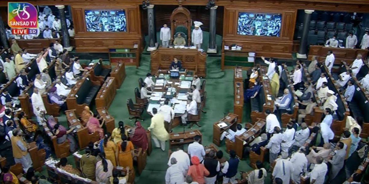 A screen grab from the parliament proceedings. A screen grab from the parliament proceedings.