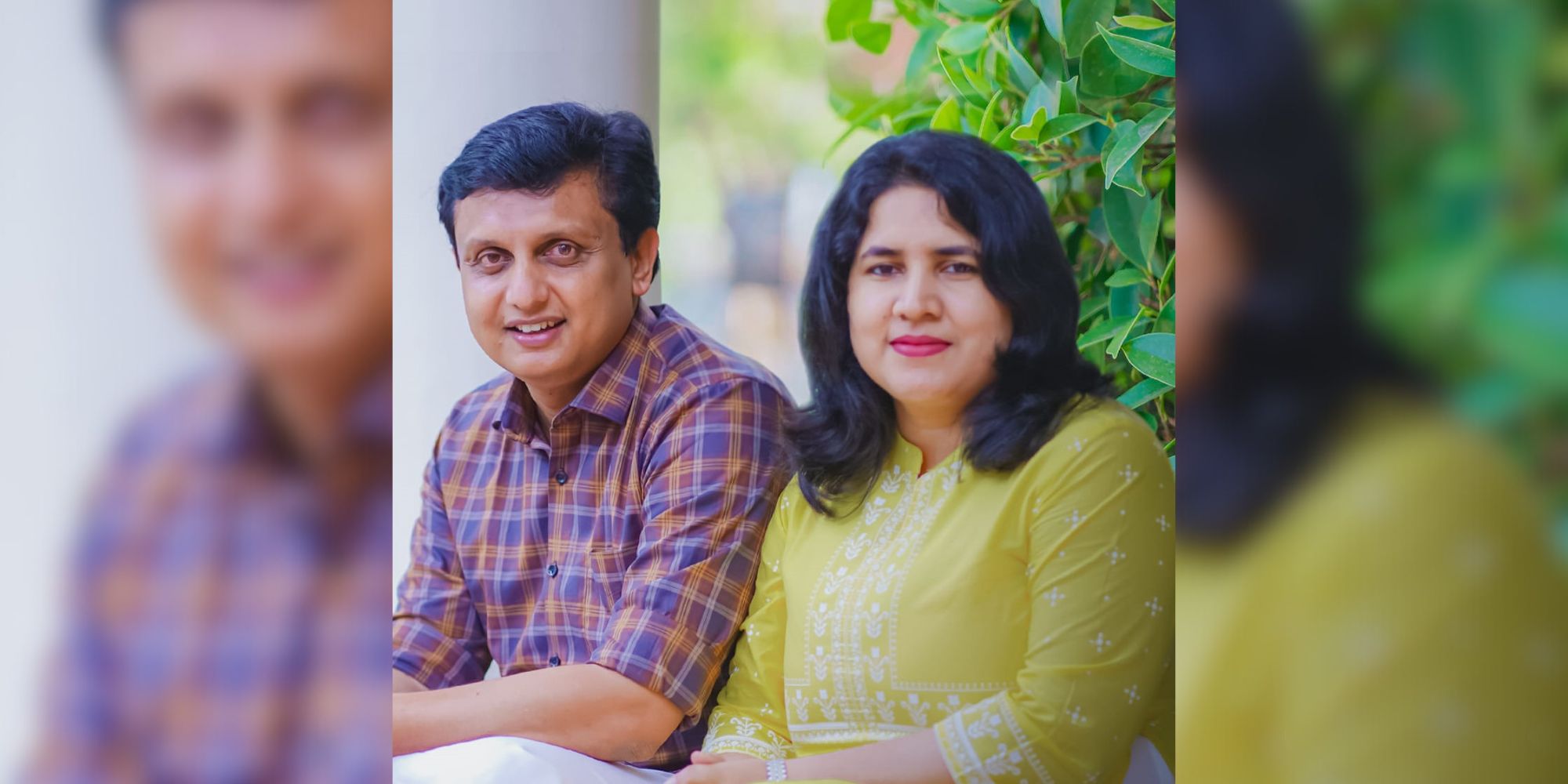 Veena Vijayan with husband PA Muhammad Riyas Veena Vijayan with husband PA Muhammad Riyas