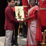 President Droupadi Murmu conferred the Arjuna Award to boxer Mohammed Hussamuddin at the Rashtrapati Bhavan on 9 January, 2024.