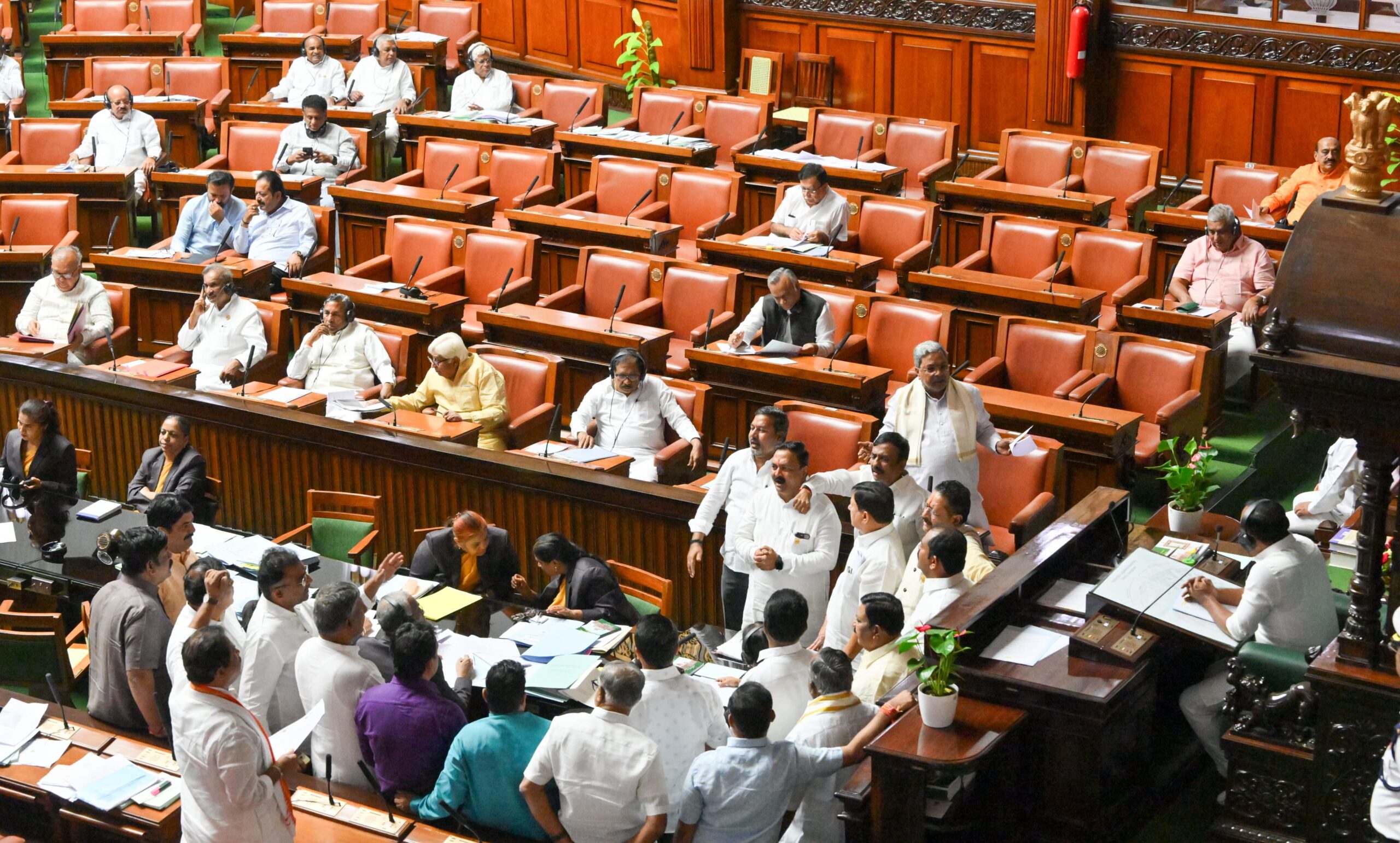 BJP stage walk out of the assembly on Thursday after protesting against the ruling Congress over no action on pro-Pakistan sloganeering BJP stage walk out of the assembly on Thursday after protesting against the ruling Congress over no action on pro-Pakistan sloganeering