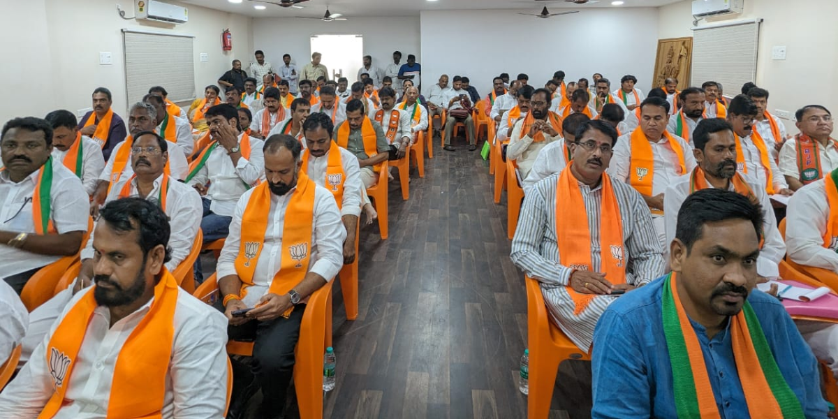 BJP state unit meeting. (South First) BJP state unit meeting. (South First)