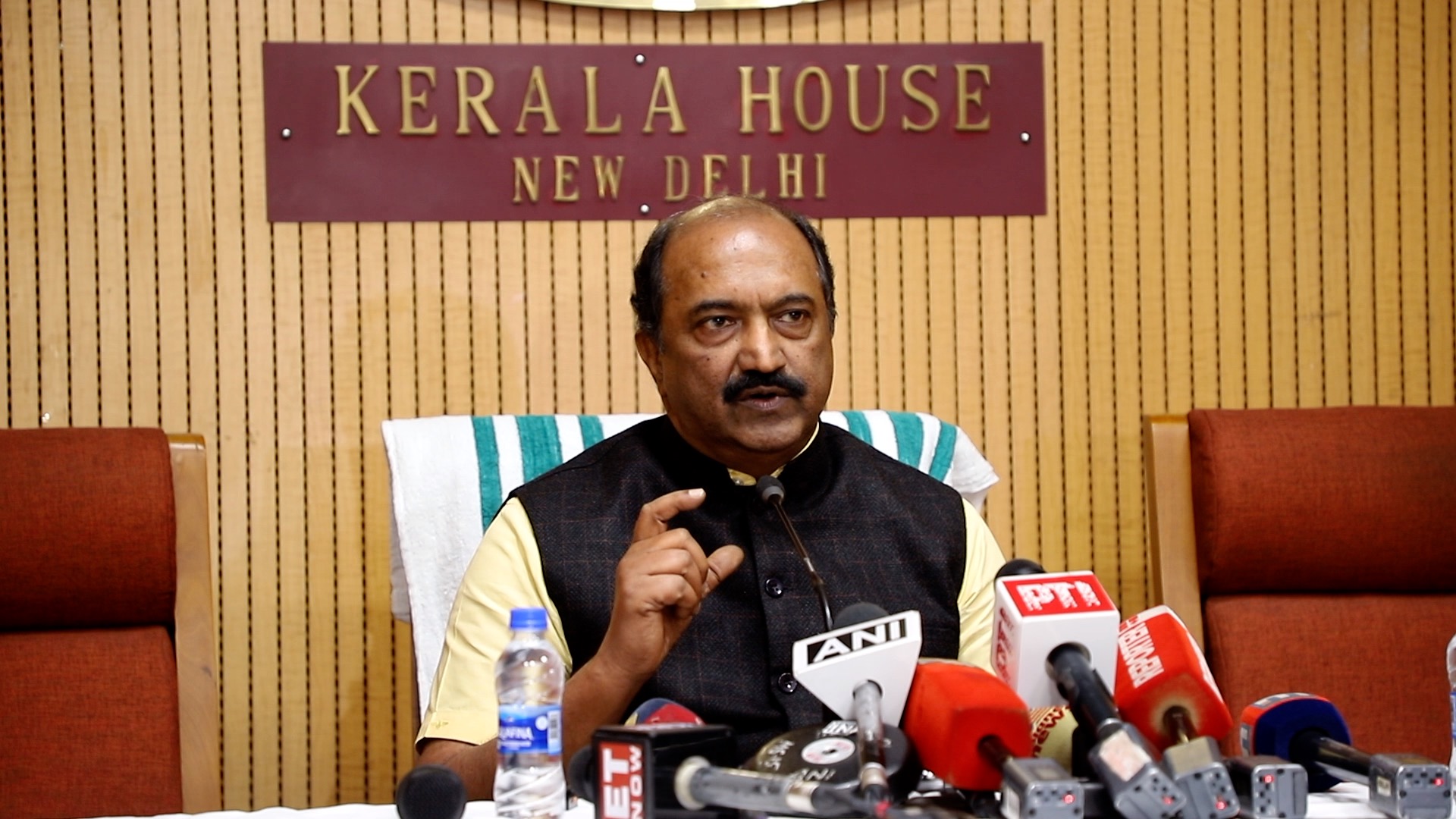 FinanceMin-Delhi Kerala Finance Minister KN Balagopal addressing the media in New Delhi on Thursday, 15 February. (Supplied)