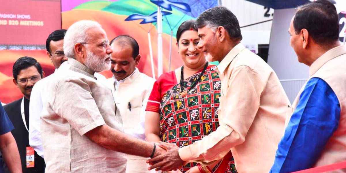 Former CM Chandrababu Naidu with PM Narendra Modi. (Supplied) Former CM Chandrababu Naidu with PM Narendra Modi. (Supplied)
