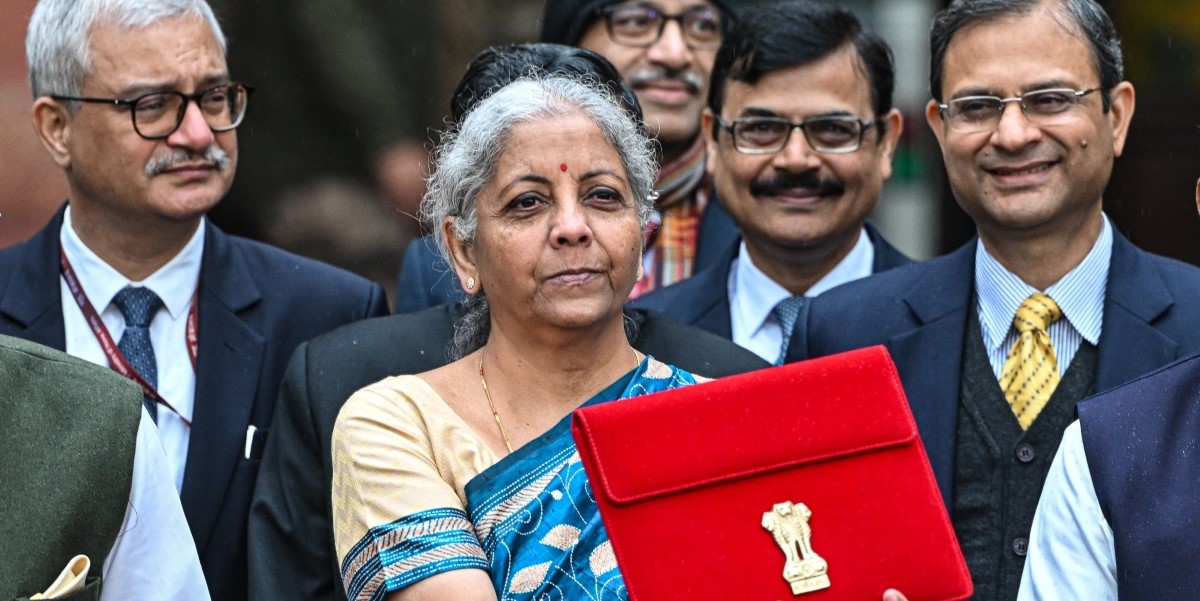 Nirmala Sitharaman with the Budget Nirmala Sitharaman with the Budget