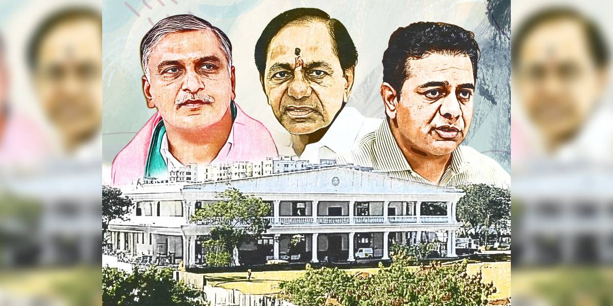 Harish Rao, KCR and KTR.