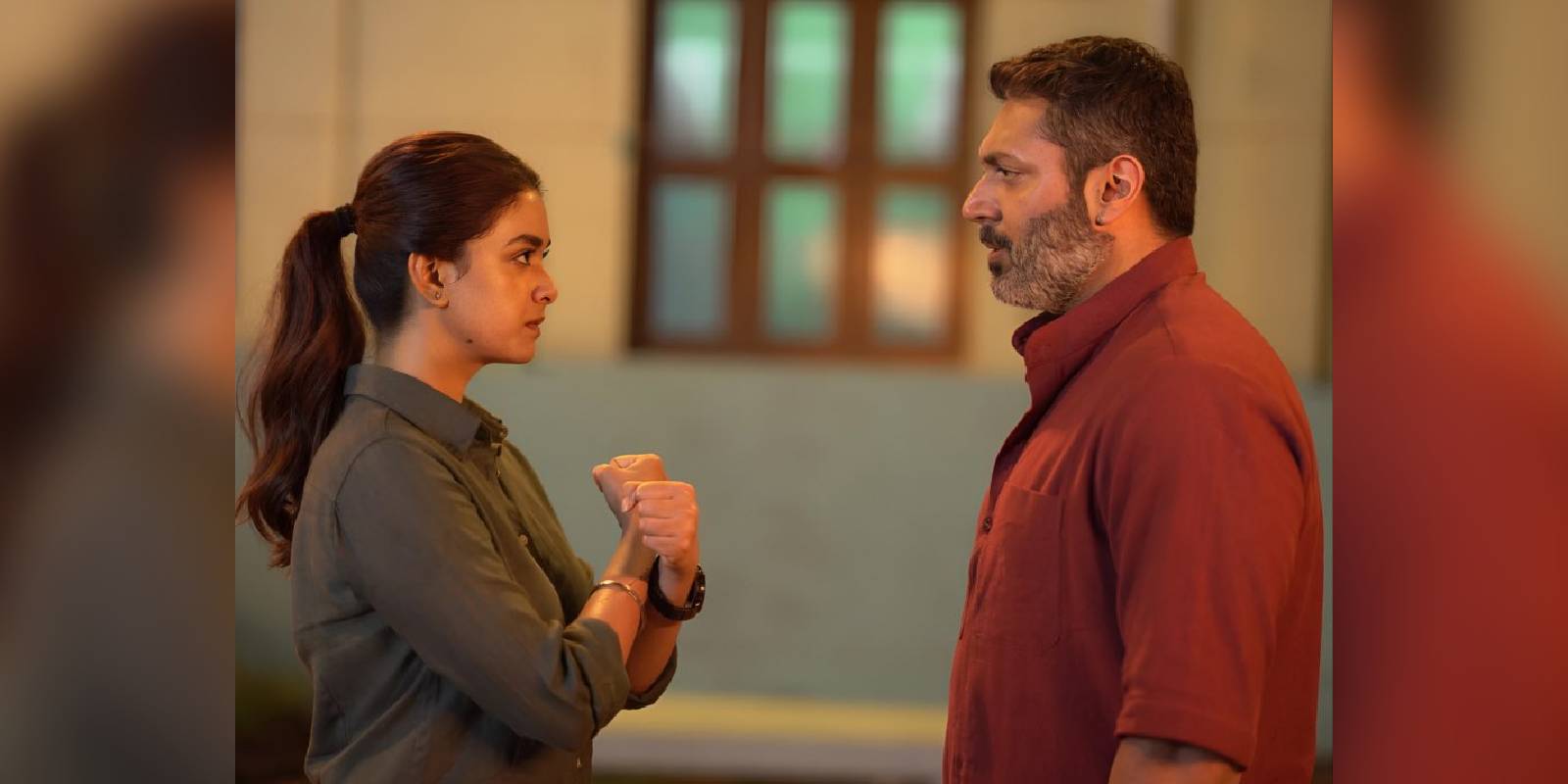 Keerthy Suresh and Jayam Ravi in Siren
