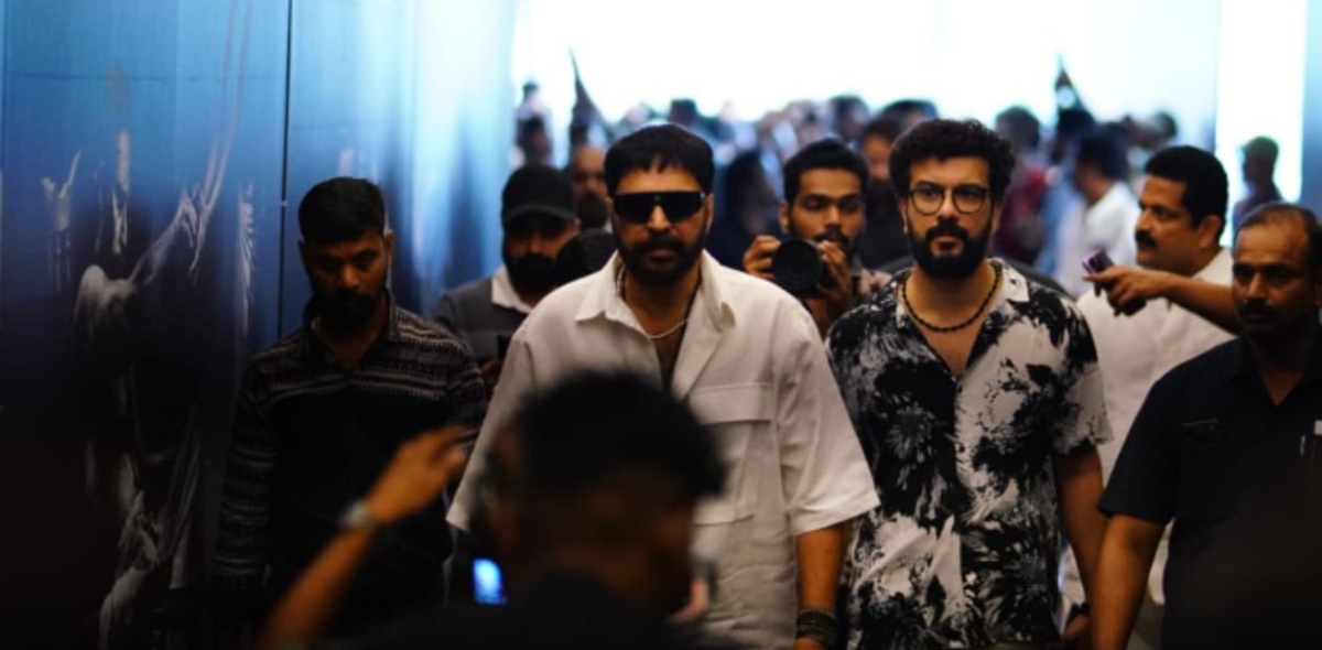 Mammootty arriving at the venue of Bramayugam press meet in Kochi Mammootty arriving at the venue of Bramayugam press meet in Kochi