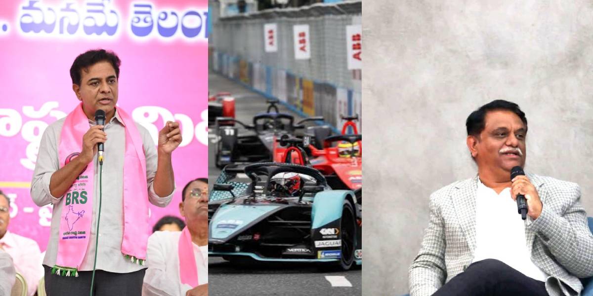 New Project(9) Aravind Kumar (R) said the agreement was signed in the presence of the then MA&UD minister KT Rama Rao (L), the competent authority.