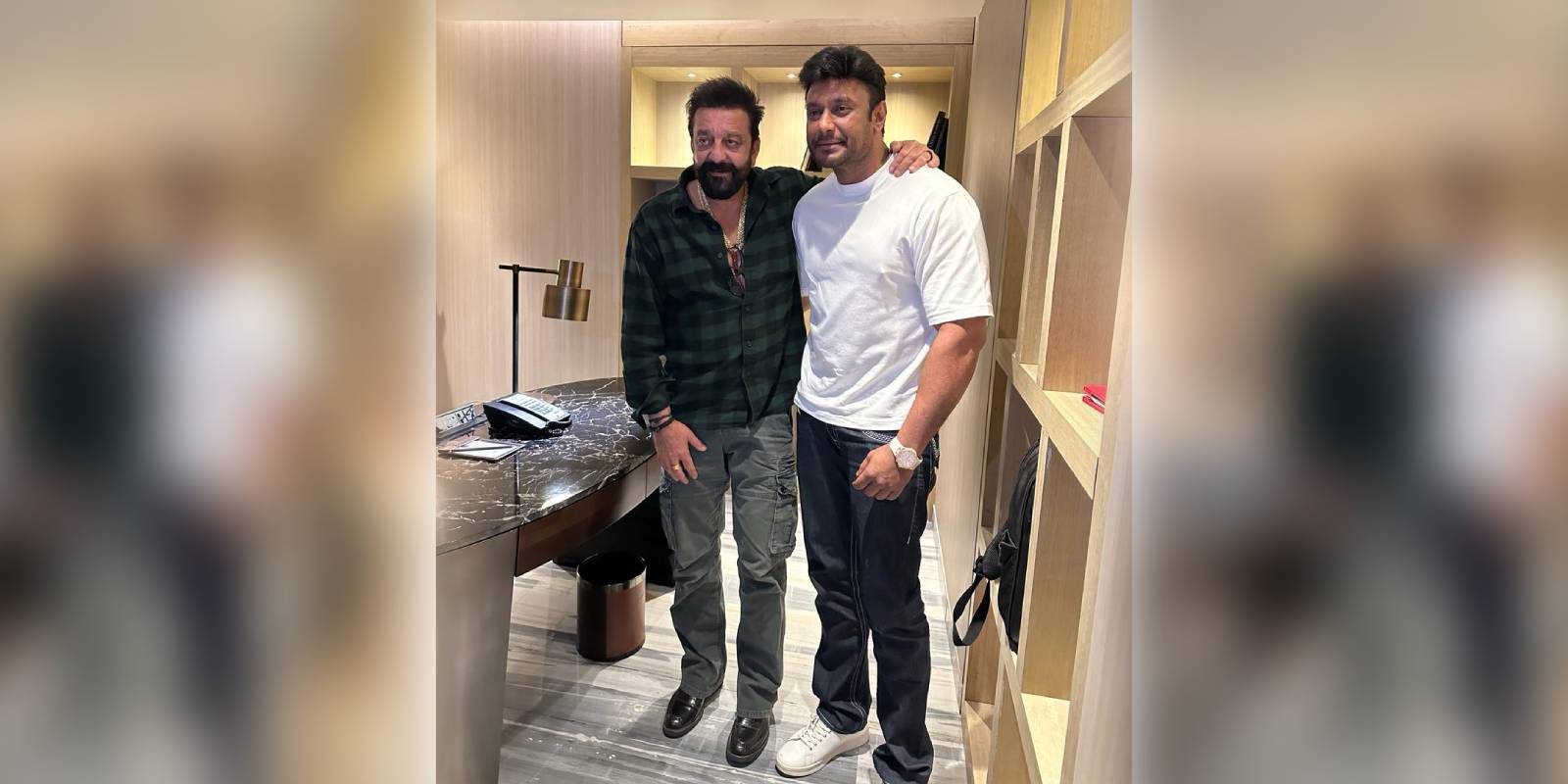 Sanjay Dutt with Darshan Sanjay Dutt with Darshan