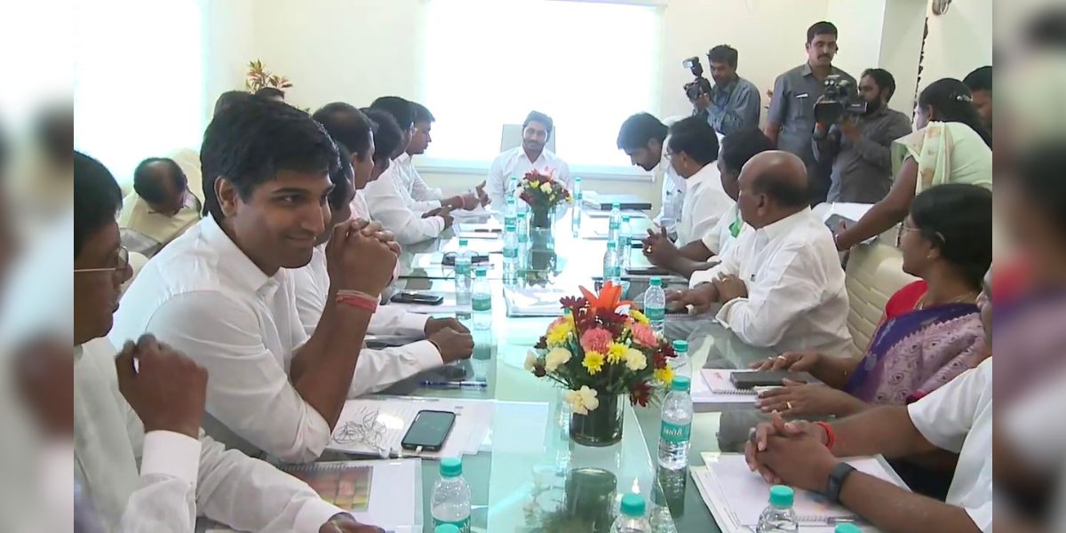YS Jagan with his YSRCP MPs in 2019. (Supplied) YS Jagan with his YSRCP MPs in 2019. (Supplied)