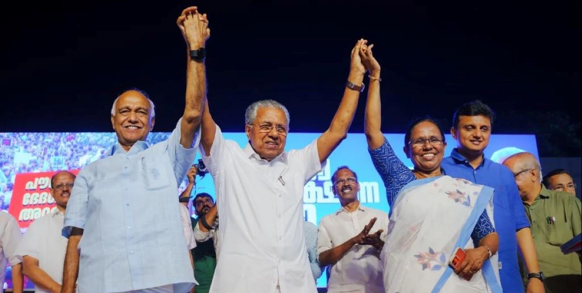 CM Pinarayi Vijayan at a rally held against CAA