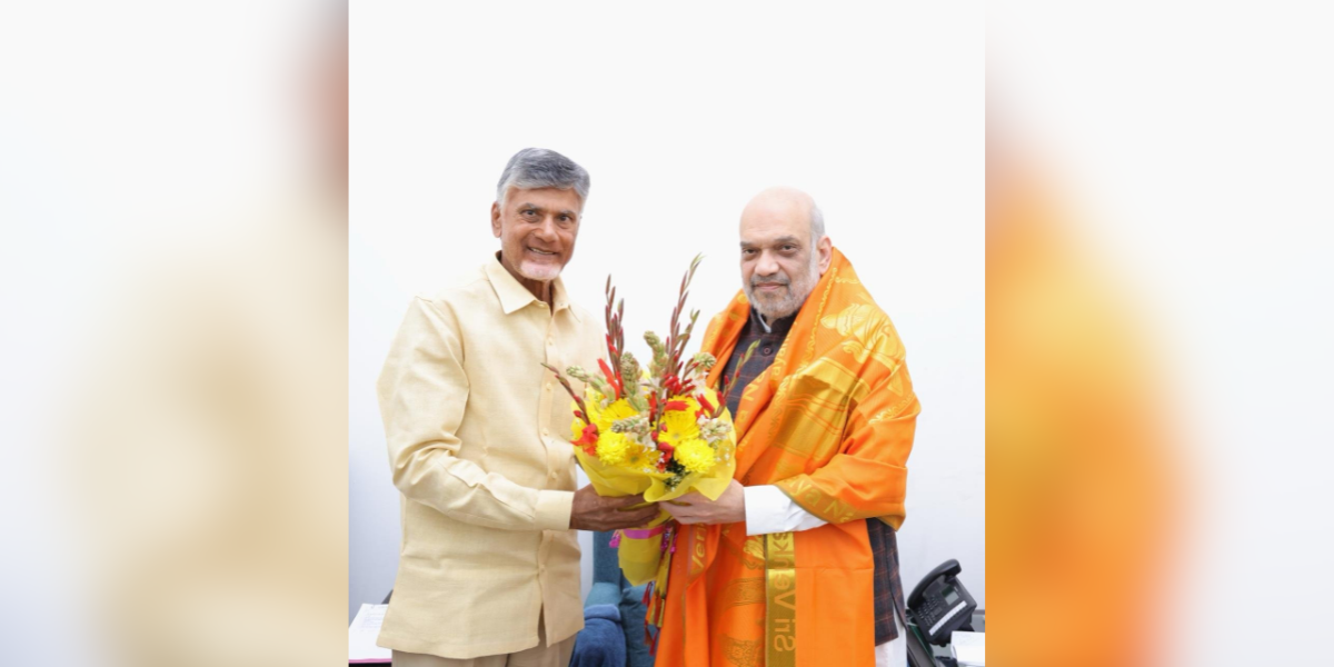 TDP chief Naidu meets Amit Shah and JP Nadda. (X) TDP chief Naidu meets Amit Shah and JP Nadda. (X)