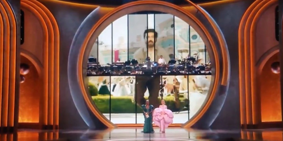 Naatu Naatu being played at the Oscars 2024 Naatu Naatu from RRR being played at the Oscars 2024