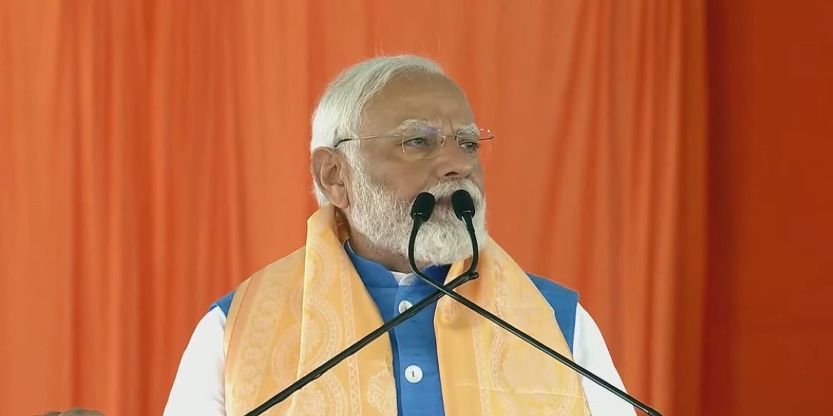 Prime Minister Modi addrerssing a rally in Telangana Prime Minister Modi addrerssing a rally in Telangana