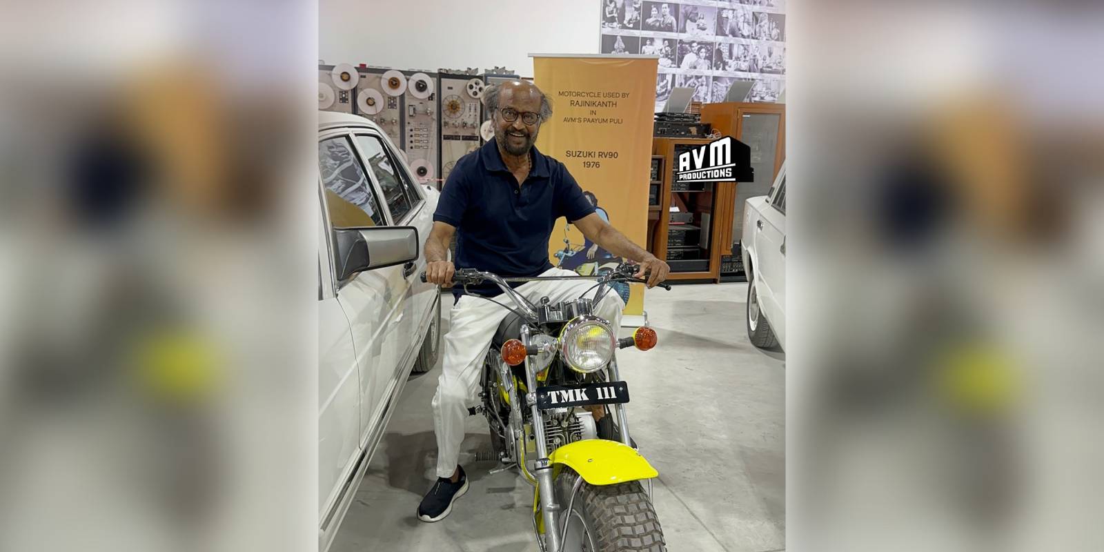 Rajinikanth at the AVM Heritage museum Rajinikanth at the AVM Heritage museum