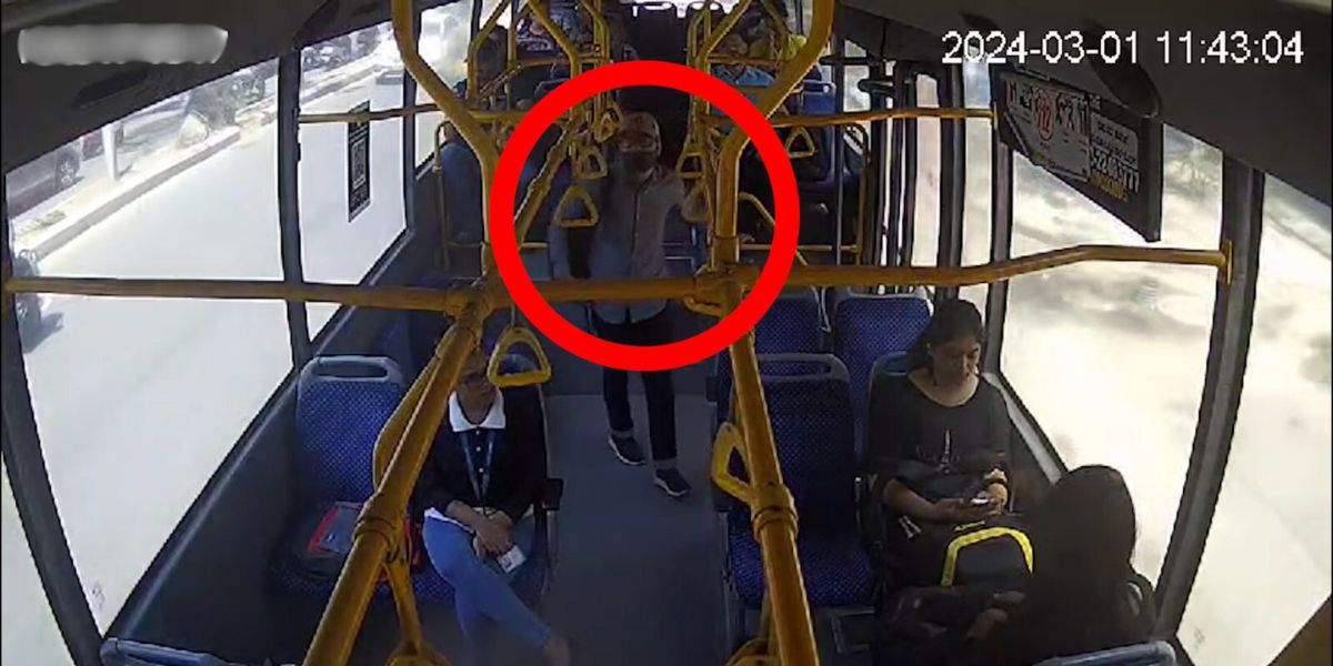 Screengrab from the video of the suspect in a BMTC bus. Screengrab from the video of the suspect in a BMTC bus.