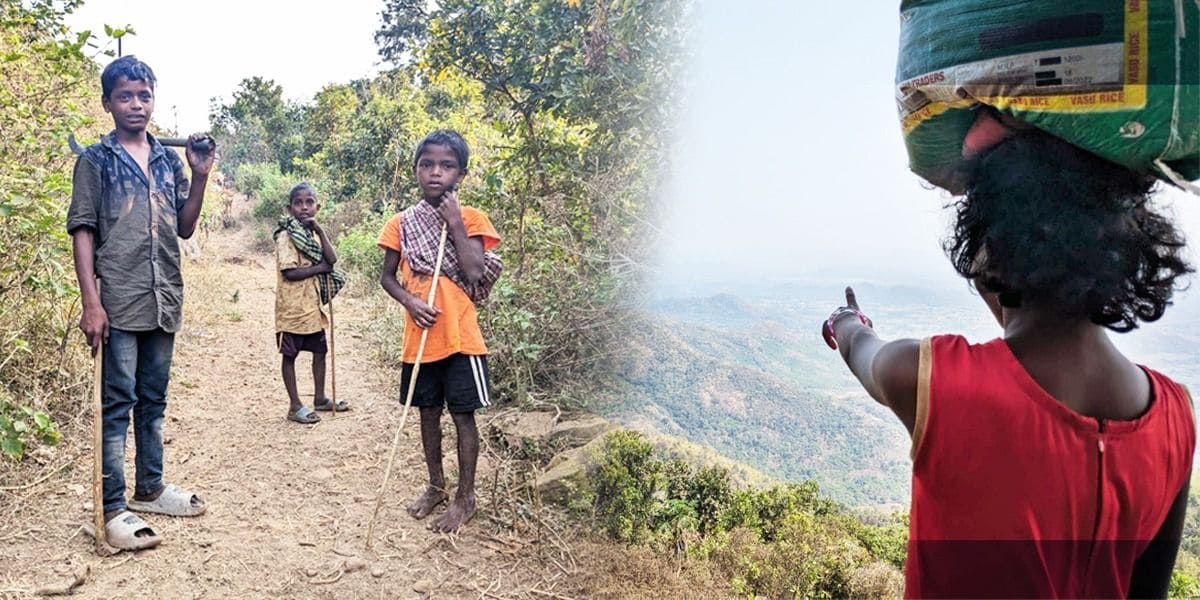 The tribal children in the Eastern Ghats hill range of Paderu, Visakhapatnam. The tribal children in the Eastern Ghats hill range of Paderu, Visakhapatnam.