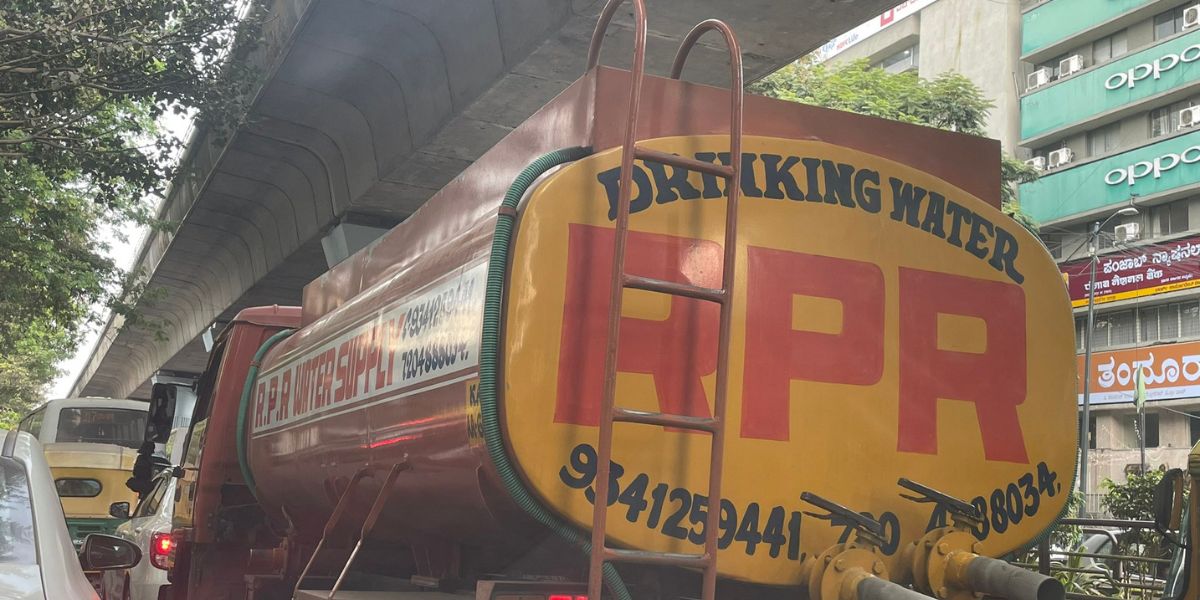Water tanker in Bengaluru.