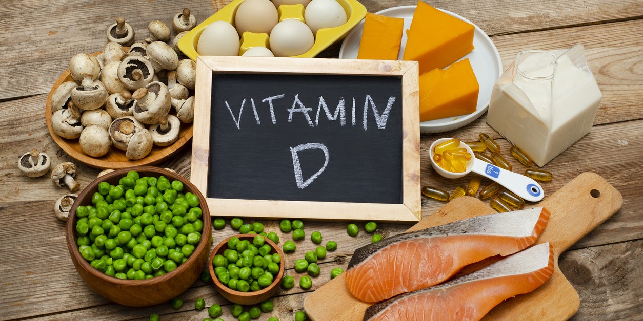 Foods rich in vitamin D on a wooden table. (iStock) Foods rich in vitamin D on a wooden table. (iStock)