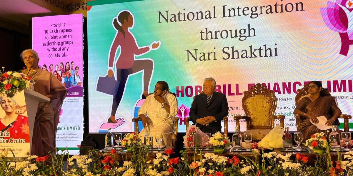 Union Finance Minister Nirmala Sitharaman at an event in Bengaluru. (X)