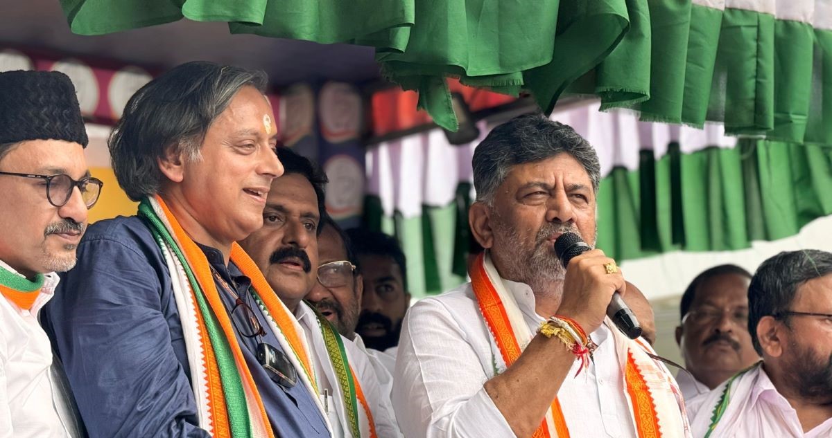 DK Shivakumar campaigning in Kerala DK Shivakumar campaigning in Kerala