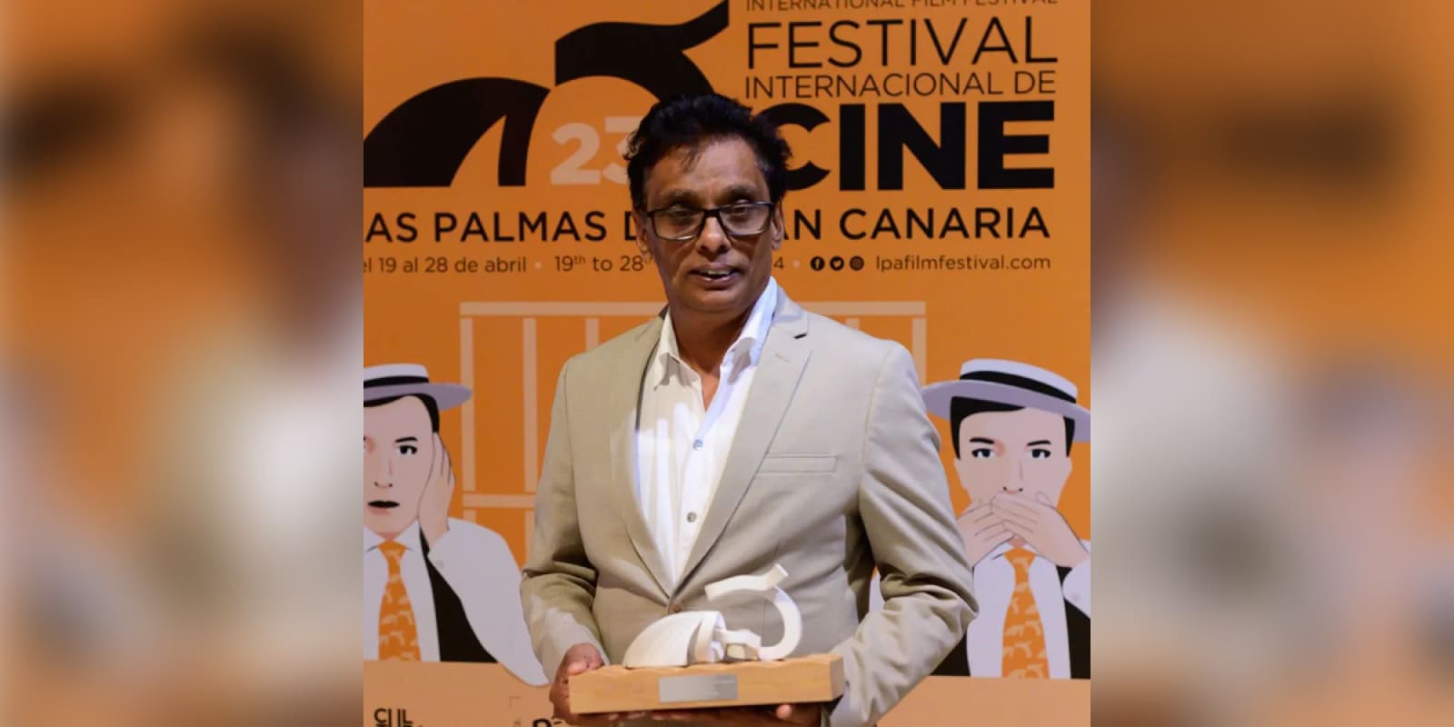 Paradise director Prasanna Vithanage receives award (1) Paradise director Prasanna Vithanage receives award at Las Palmas de Gran Canaria International Film Festival