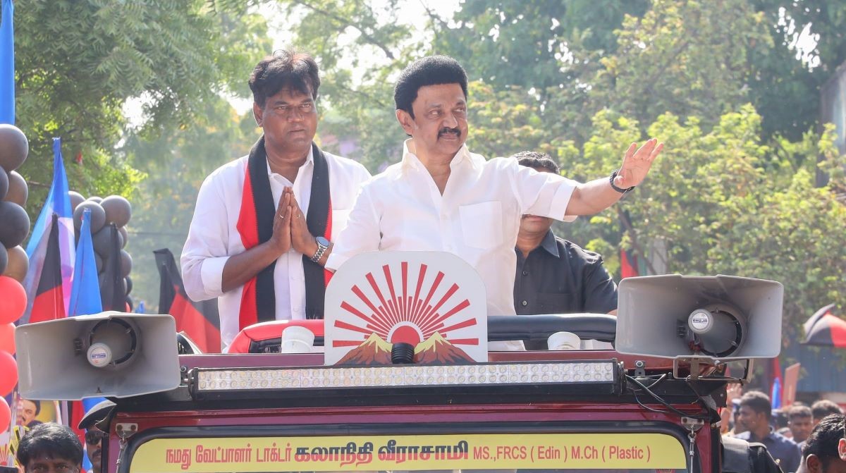Dr Kalanidhi Veeraswamy with MK Stalin Dr Kalanidhi Veeraswamy with MK Stalin