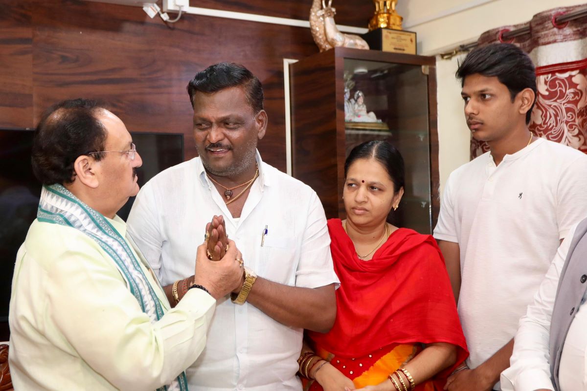 JP Nadda meets Neha's family on Sunday
