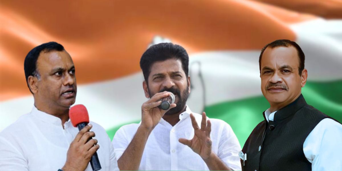 Komatireddy Rajagopal Reddy, Revanth Reddy, Komatireddy Venkata Reddy. Congress