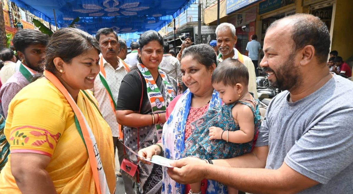 Sowmya Reddy during campaign Sowmya Reddy during campaign