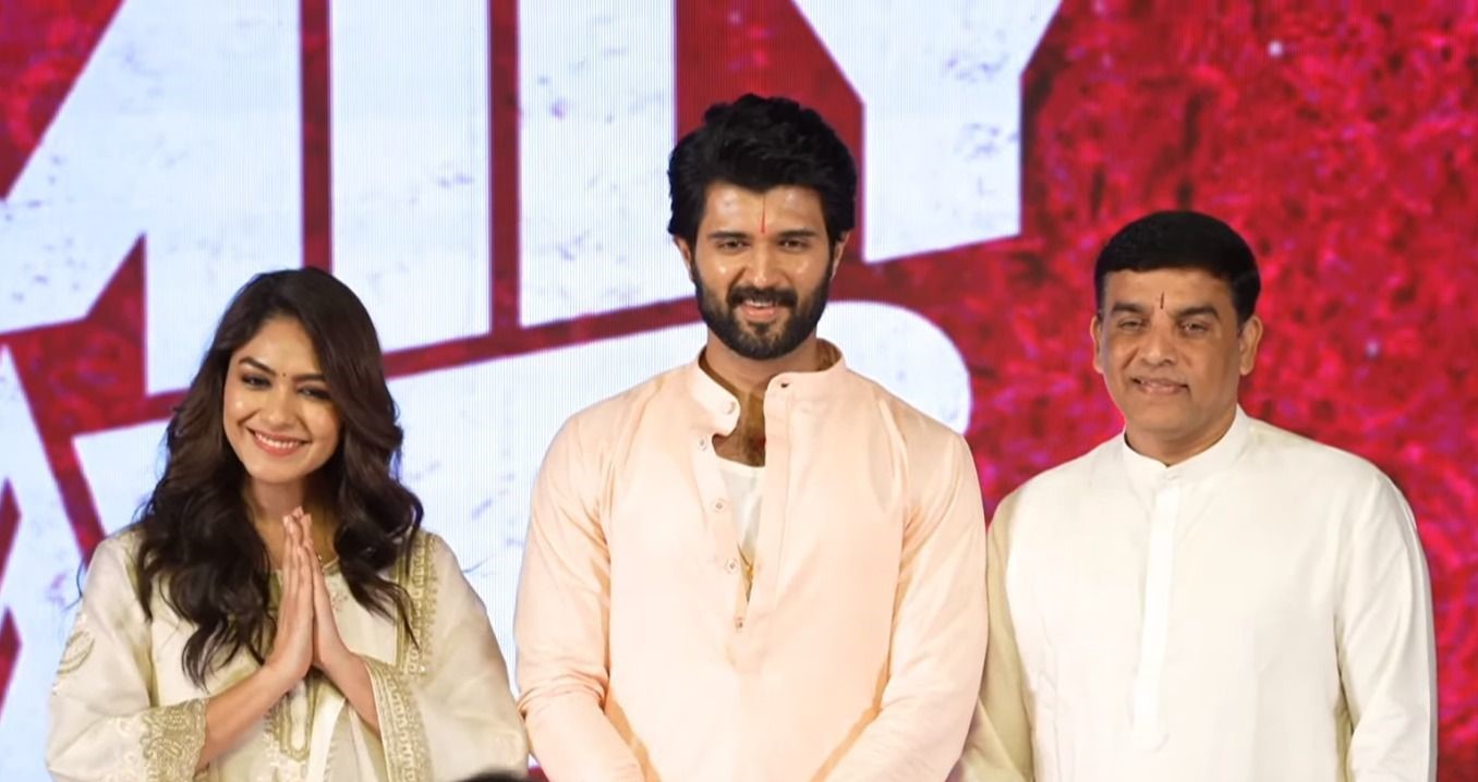 Team The Family Star at the pre-release press meet Vijay Deverakonda and Mrunal Thakur at The Family Star at the pre-release press meet