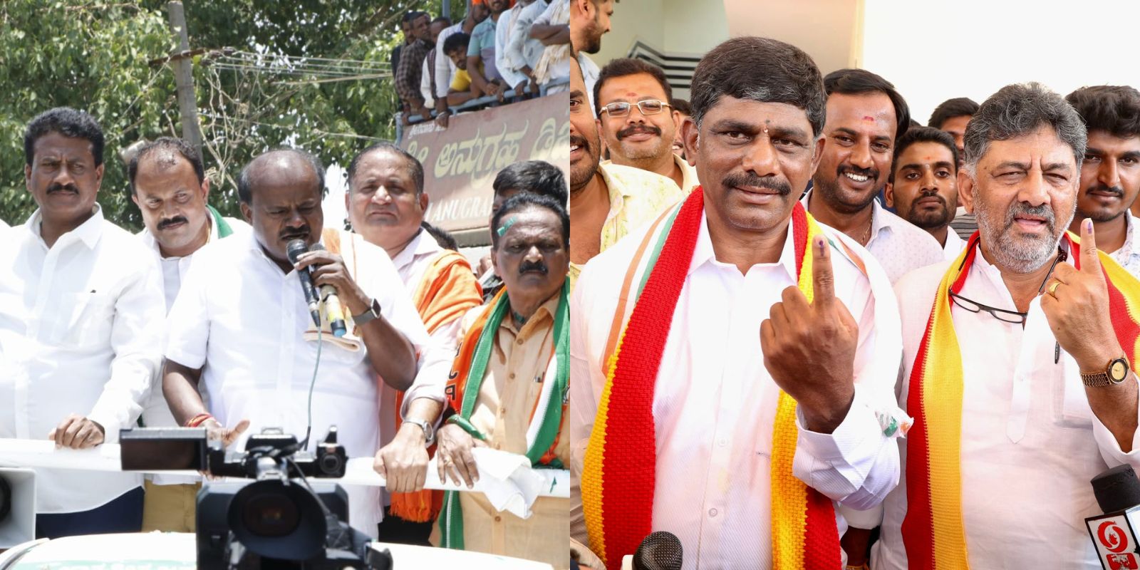 HD Kumaraswamy, DK Suresh and DK Shivakumar