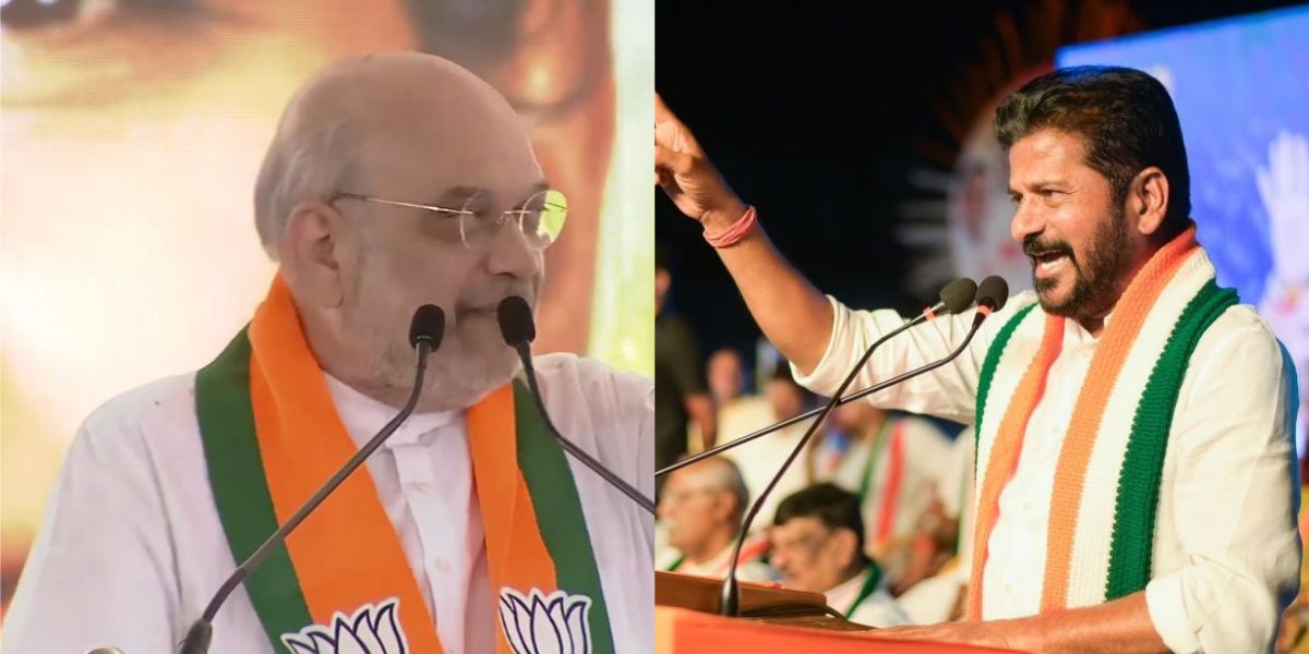 Amit Shah, Revanth Reddy.