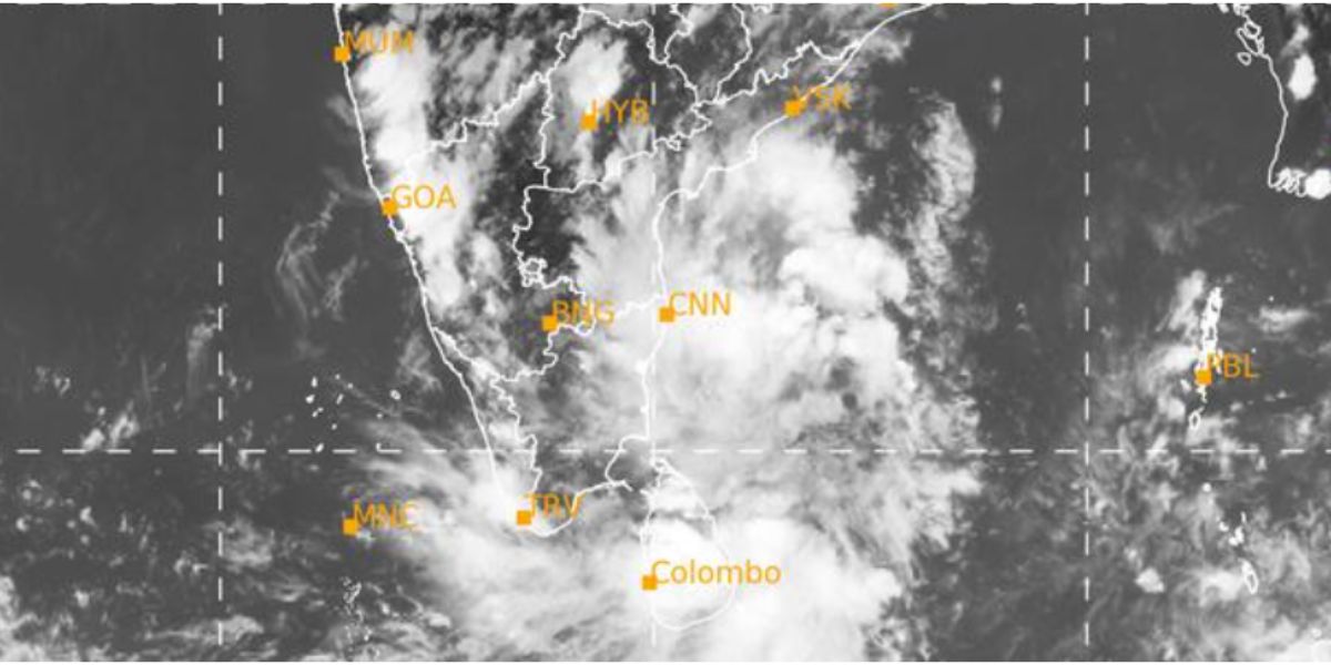 Cloud formation over South India on 16 May, 2024. (IMD)