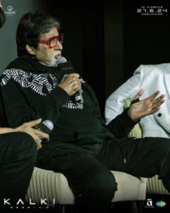 Amitabh addressing the pre-release event