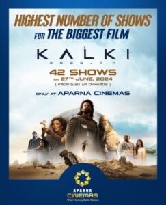 Aparna Cinemas in Hyderabad is screening 42 shows