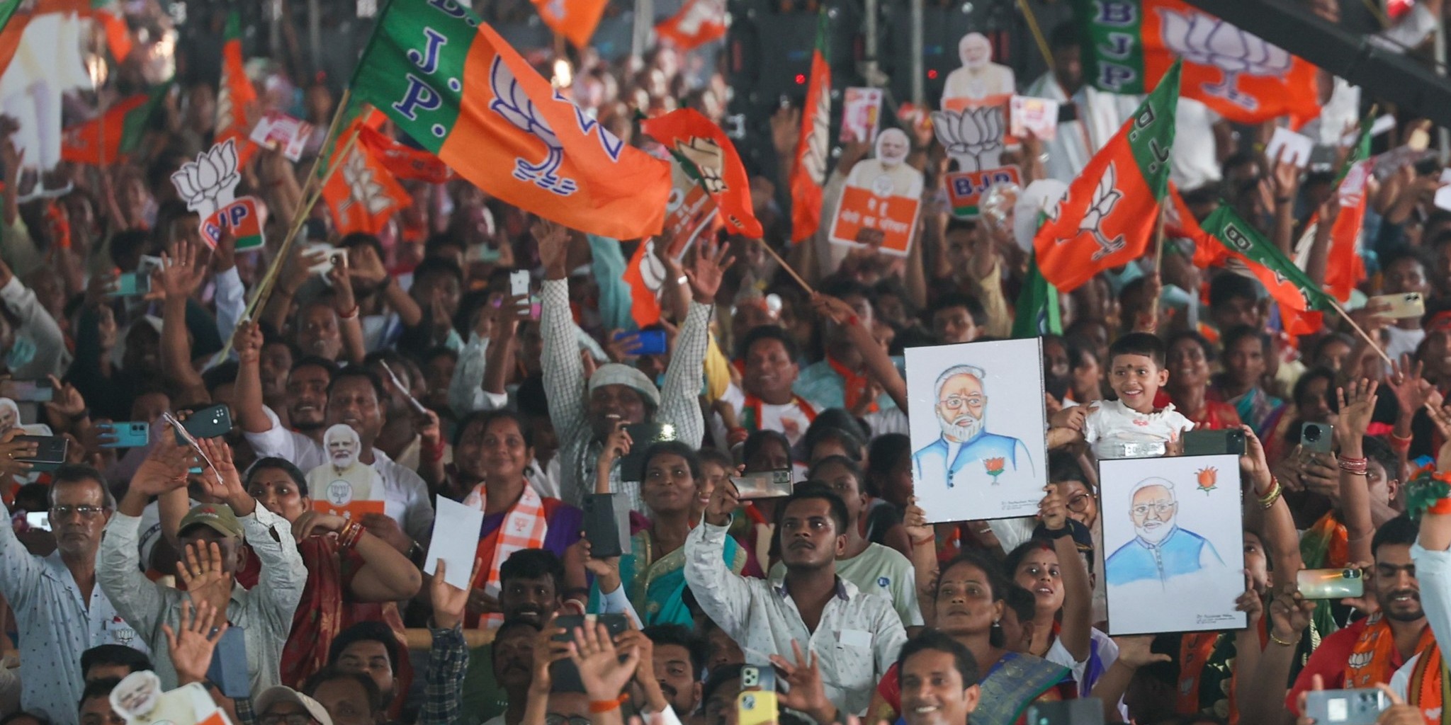 BJP supporters in Kerala BJP supporters in Kerala