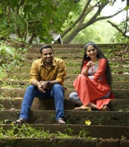 Basil Joseph and Anaswara Rajan in Guruvayoor Amabala Nadayil