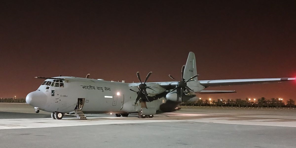 IAF aircraft carrying deceased Indians mortal remains