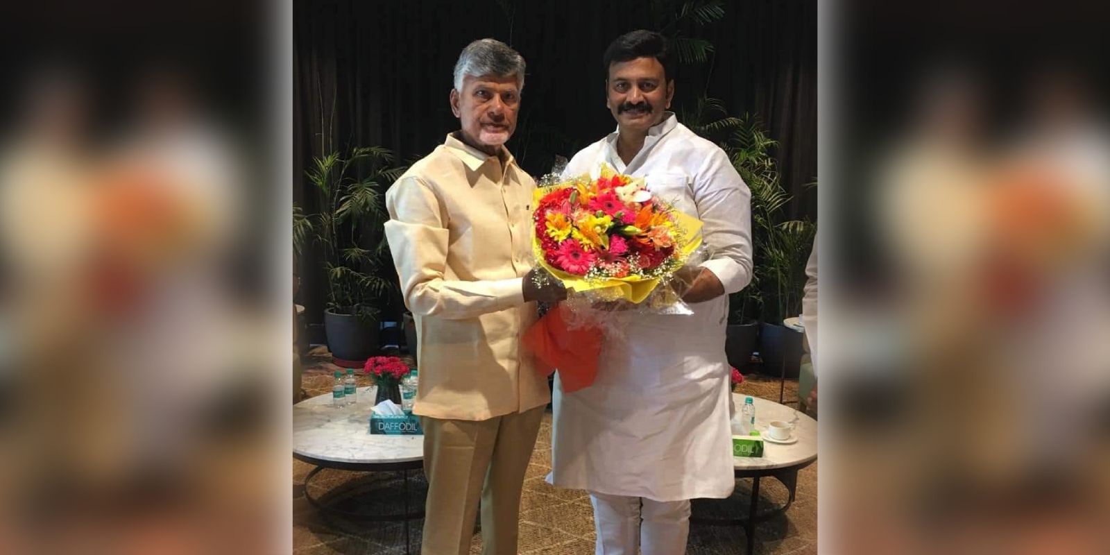 K Raghu Rama Krishna Raju with Chandrababu Naidu